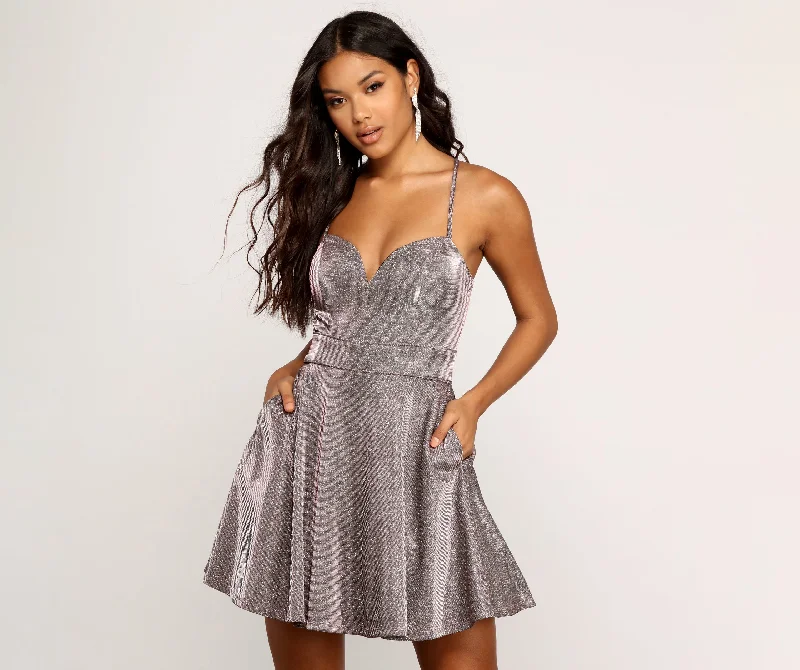 Mini dresses with gathered skirts for a voluminous effect Melanie Glitter Tulle Party Dress Mini dresses with gathered skirts for a voluminous effect Melanie Glitter Tulle Party Dress