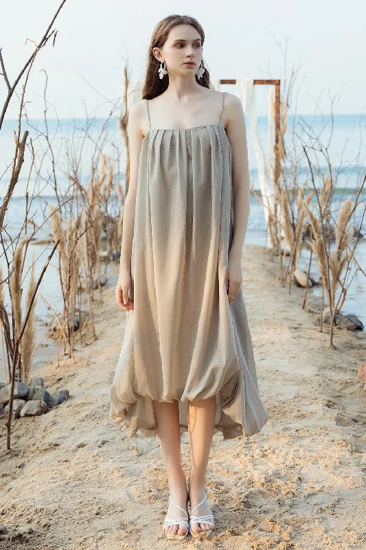 Post - Partum Casual Dresses for New Moms​ Ludi Cocoon Spaghetti Strap Kate High-low Dress