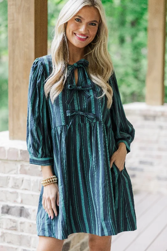 Non - Slip Casual Dresses with Adjustable Straps​ Face Your Truth Green Bow Detailed Dress