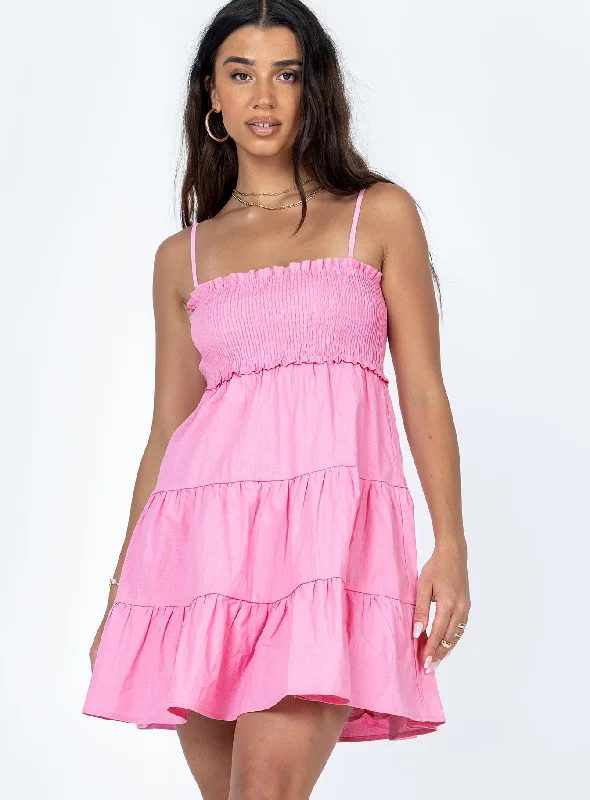Mini dresses with halter necks for a stylish choice Graciela Mini Dress Pink