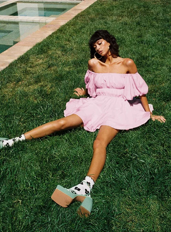 Ruffled mini dresses for a romantic touch Halton Mini Dress Pink