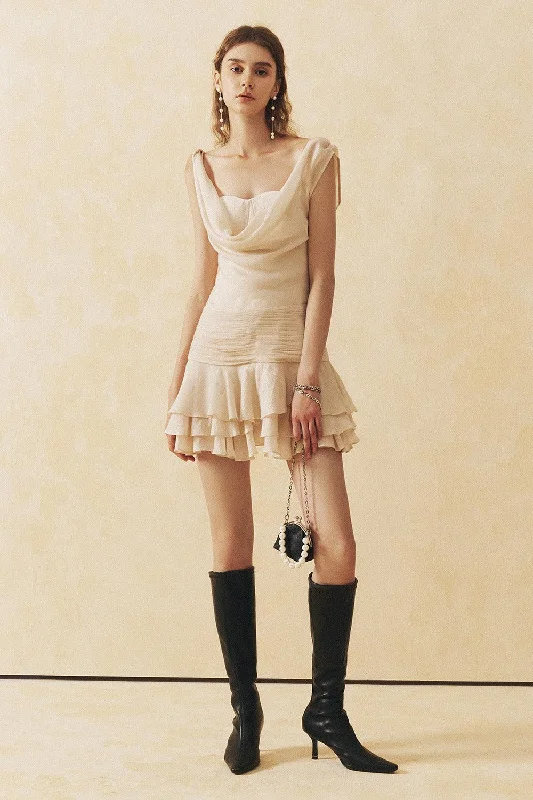 Recycled - Material Casual Dresses for Sustainability​ Tawny A-line Layered Organza Mini Dress