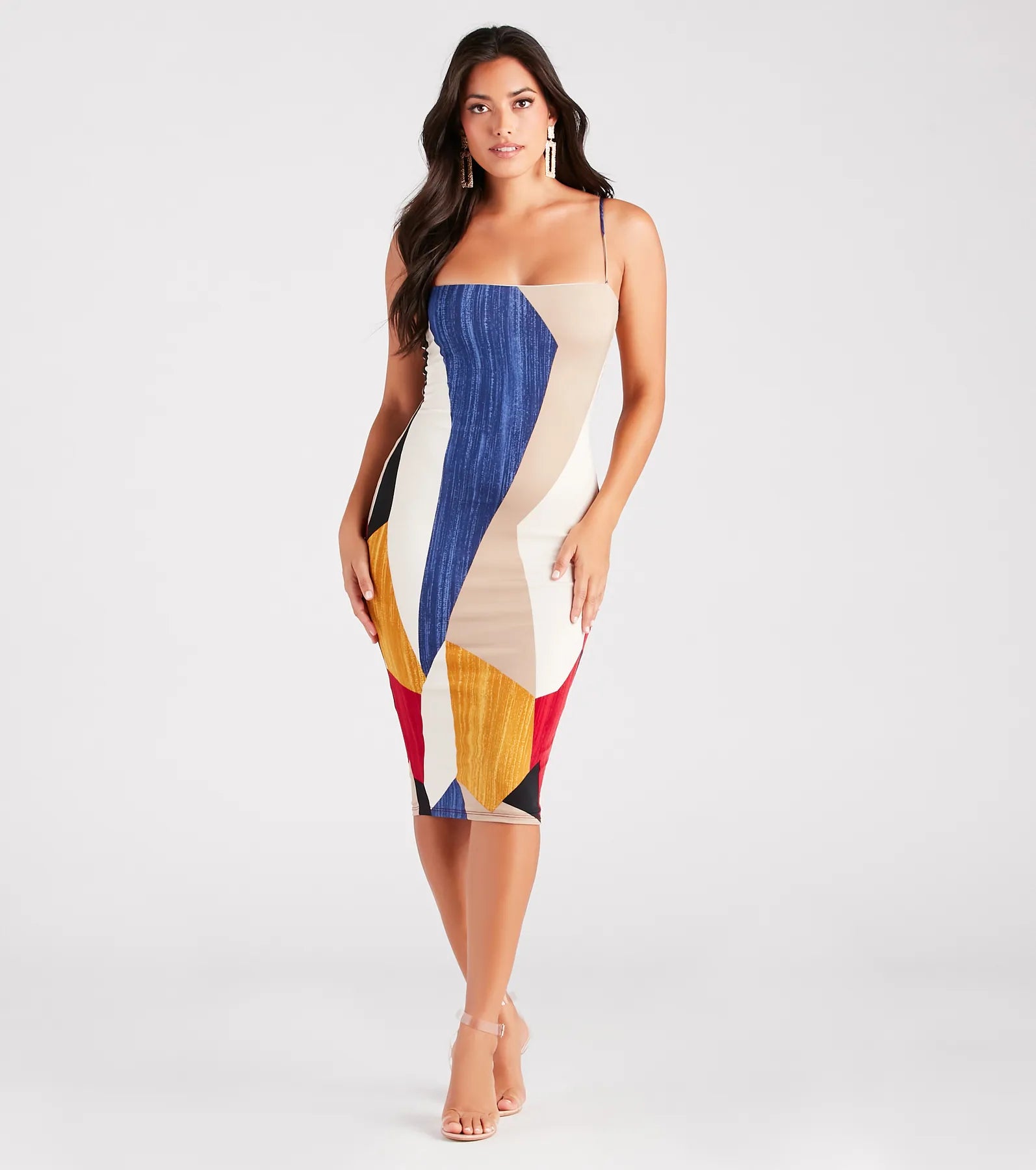 Animal - Print Casual Dresses for a Bold Statement Show Up And Stun Geometric Print Midi Dress Animal - Print Casual Dresses for a Bold Statement Show Up And Stun Geometric Print Midi Dress