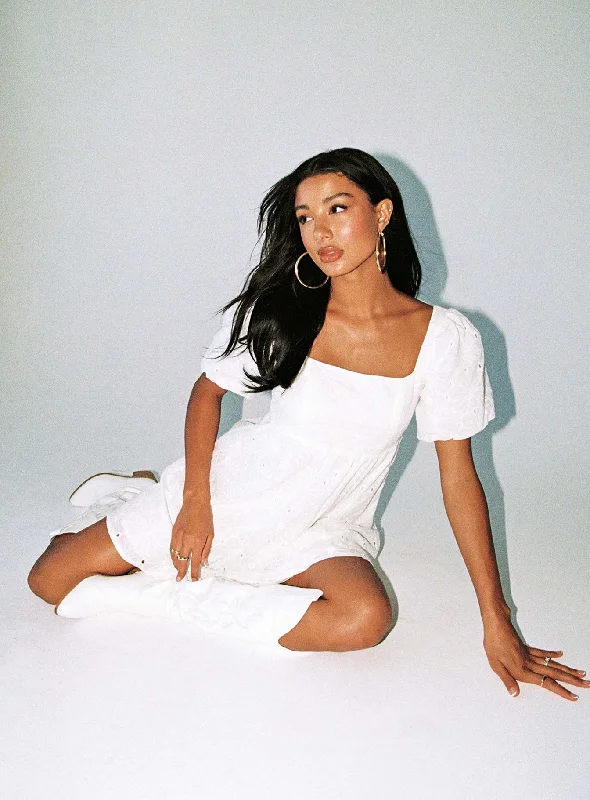 Mini dresses with keyhole necklines Cami Mini Dress White