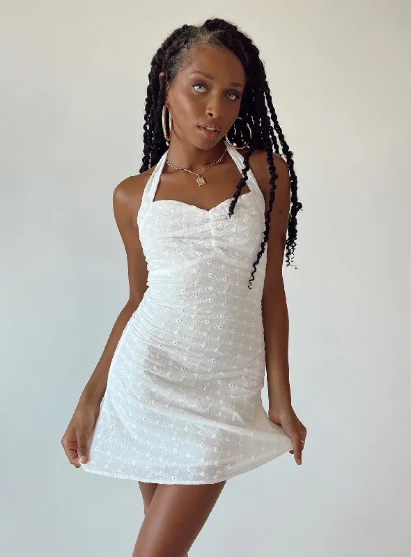 Mini dresses with wrap - around styles Aycer Mini Dress White