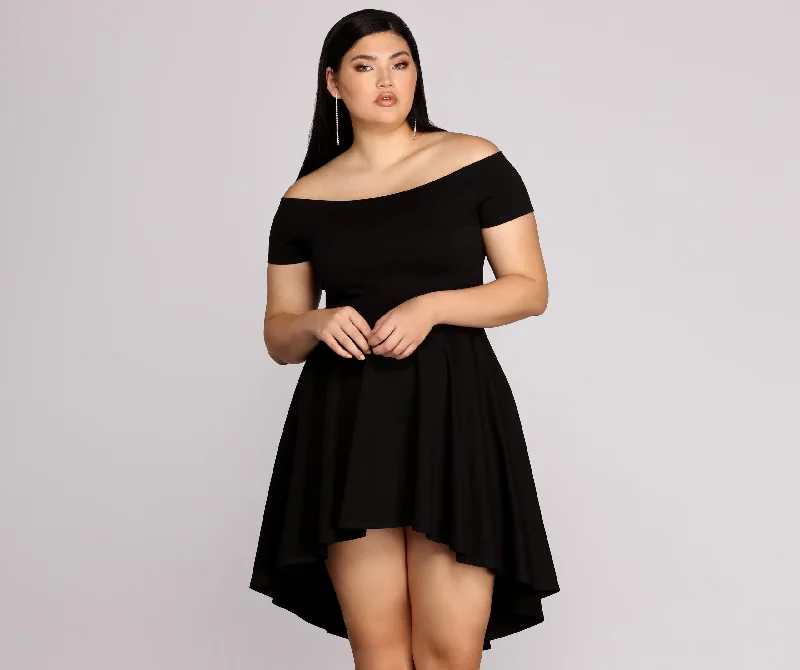 Mini dresses with ruched bodices for a feminine touch Plus All The Rage Skater Dress