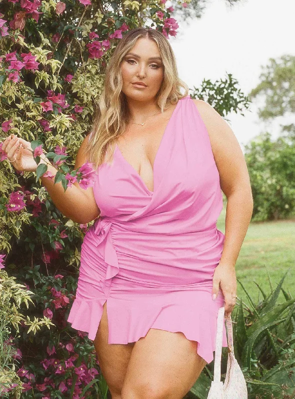 Sequined mini dresses for New Year's Eve Devotion Mini Dress Pink Curve