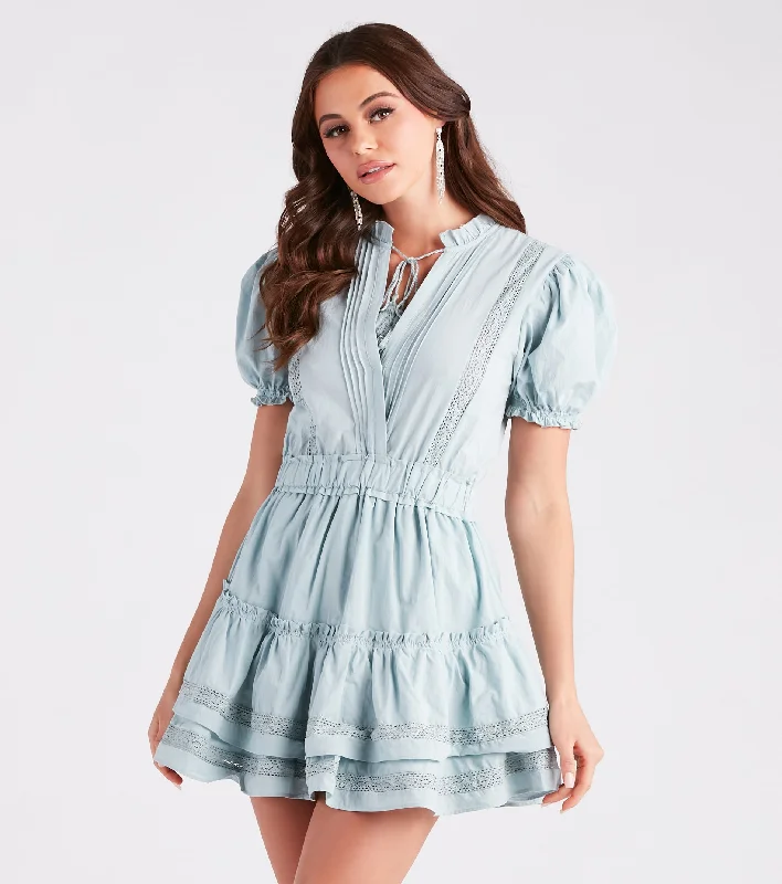 Floral Printed Casual Dresses for Summer Chic Summer Days Ruffled Cotton Skater Dress Floral Printed Casual Dresses for Summer Chic Summer Days Ruffled Cotton Skater Dress