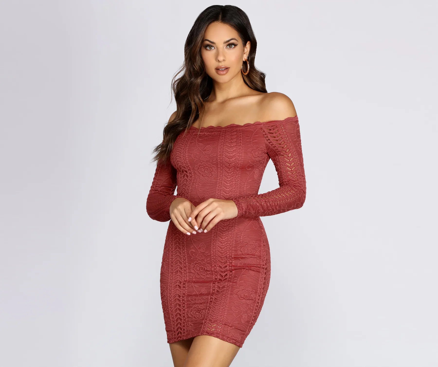 Plaid mini dresses for fall fashion Crocheted With Love Off Shoulder Dress