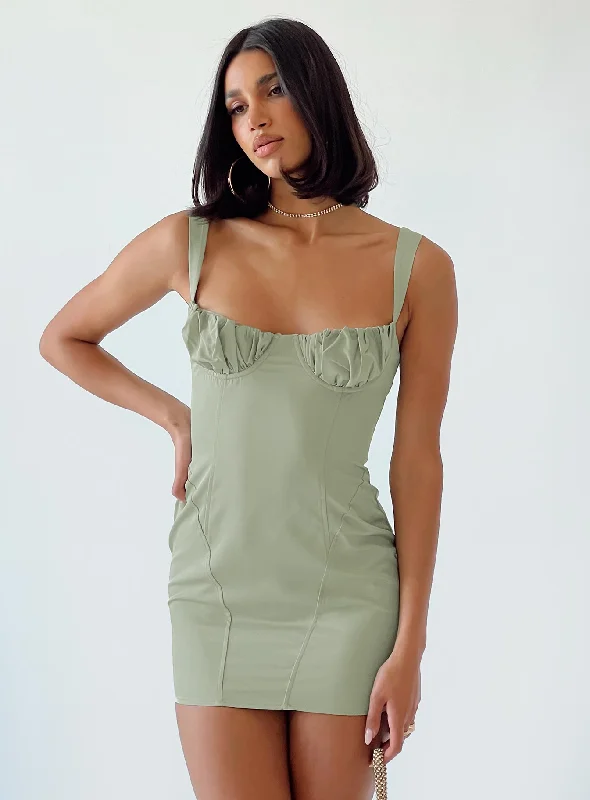 Ruffled mini dresses for a romantic touch Be Mine Mini Dress Green