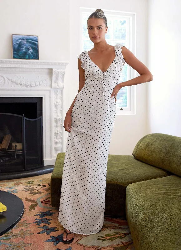 Hypoallergenic Casual Dresses for Sensitive Skin​ Silvie Maxi Dress - White