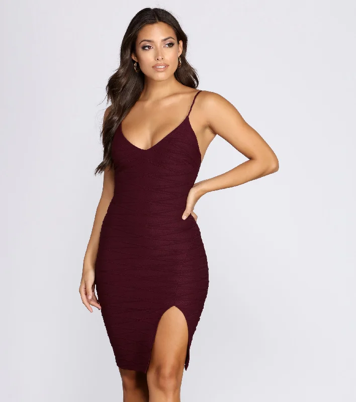 Mini dresses with V - necklines for a flattering shape Such A Beauty Mini Dress