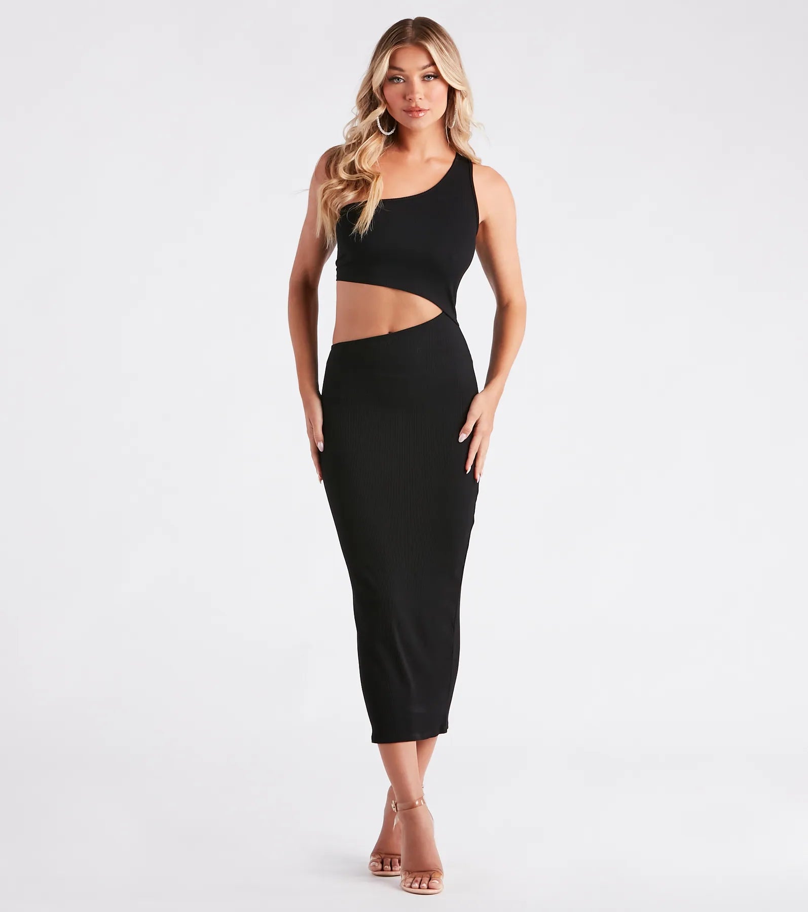 Linen Casual Dresses for Breathability​ Casual Style Icon Cutout Bodycon Midi Dress