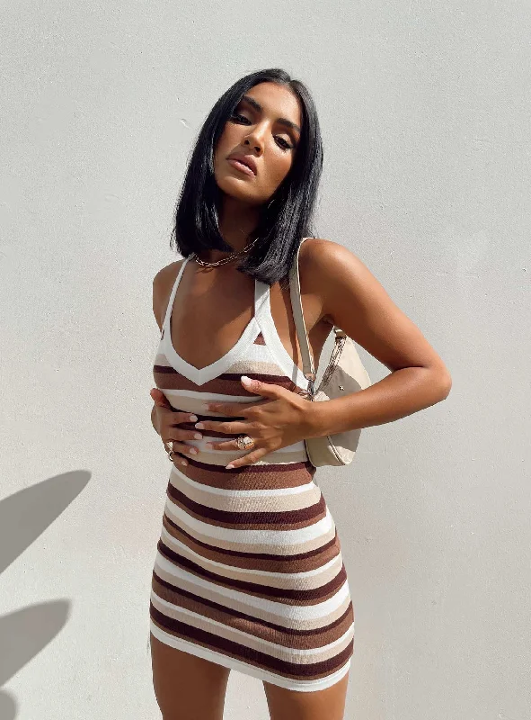 Linen mini dresses for a breathable summer option Ciro Mini Dress Brown