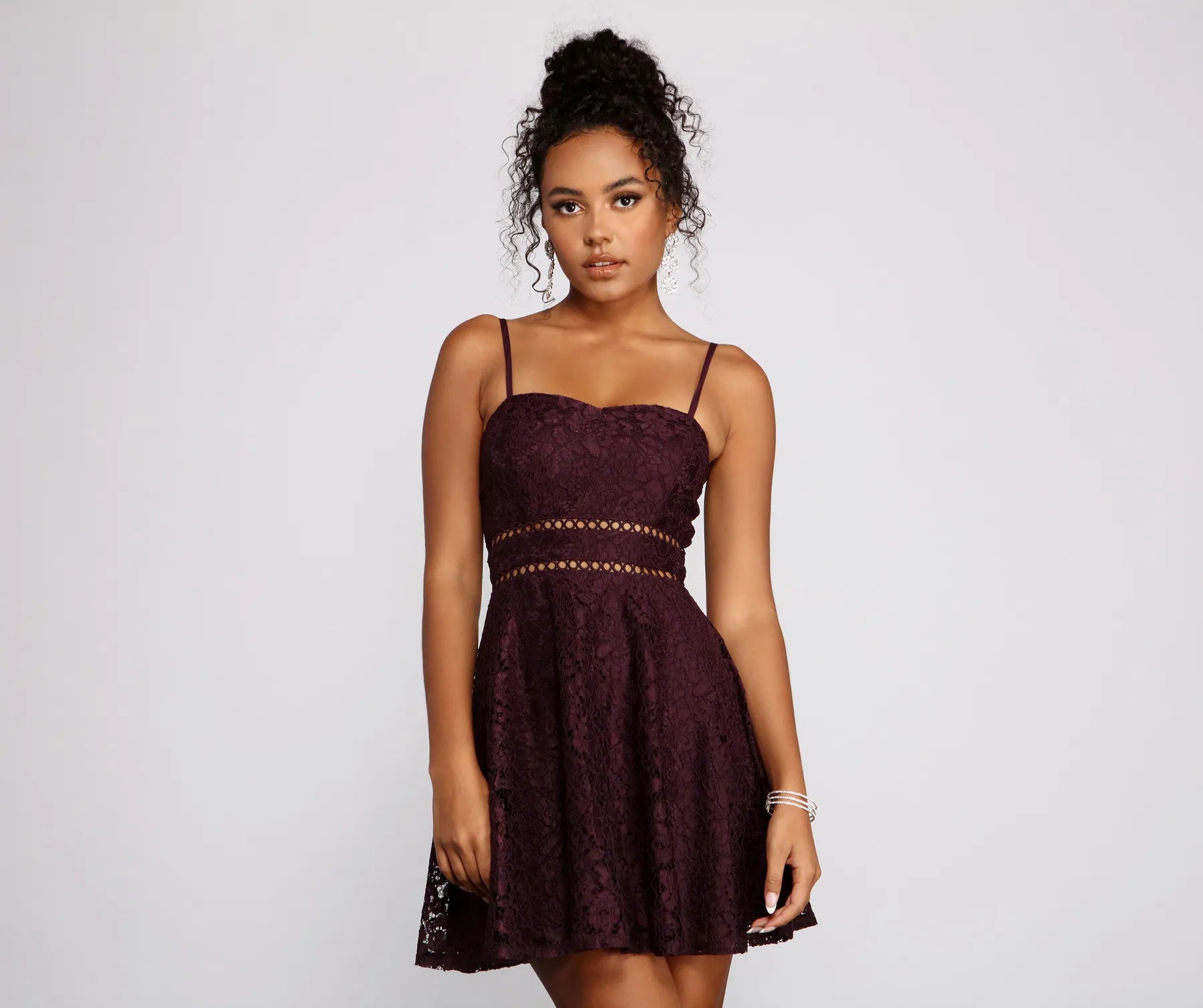 Mini dresses with pocket details for added functionality Sweet Darling Lace Mini Dress Mini dresses with pocket details for added functionality Sweet Darling Lace Mini Dress