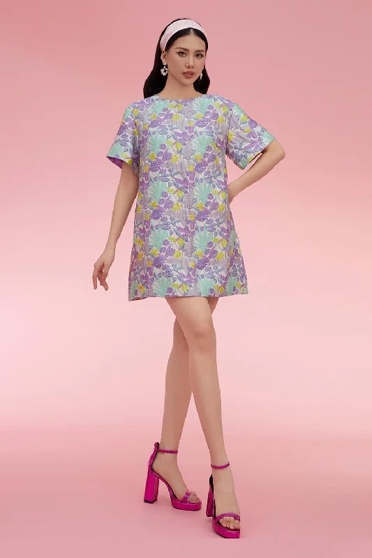 Office - Appropriate Casual Dresses with a Professional Edge Orozco Trapezoid Boat Neck Brocade Above The Knee Dress Office - Appropriate Casual Dresses with a Professional Edge Orozco Trapezoid Boat Neck Brocade Above The Knee Dress