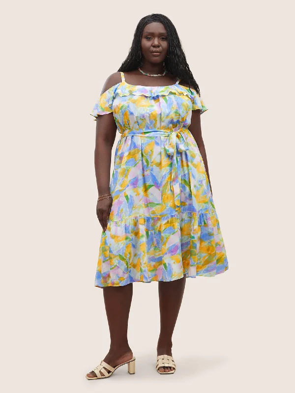 Maxi Casual Dresses for a Relaxed Look Rayon Pixel Flower Print Ruffles Pocket Dress Maxi Casual Dresses for a Relaxed Look Rayon Pixel Flower Print Ruffles Pocket Dress