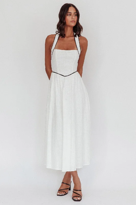 Baby Girl Casual Dresses for a Sweet Look​ Rune Backless Maxi Dress White