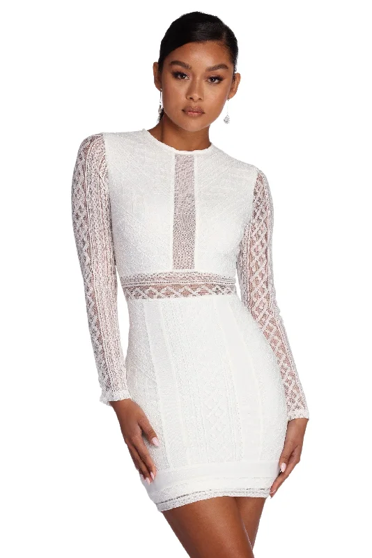Satin mini dresses for a luxurious feel Dream Of Lace Mini Dress