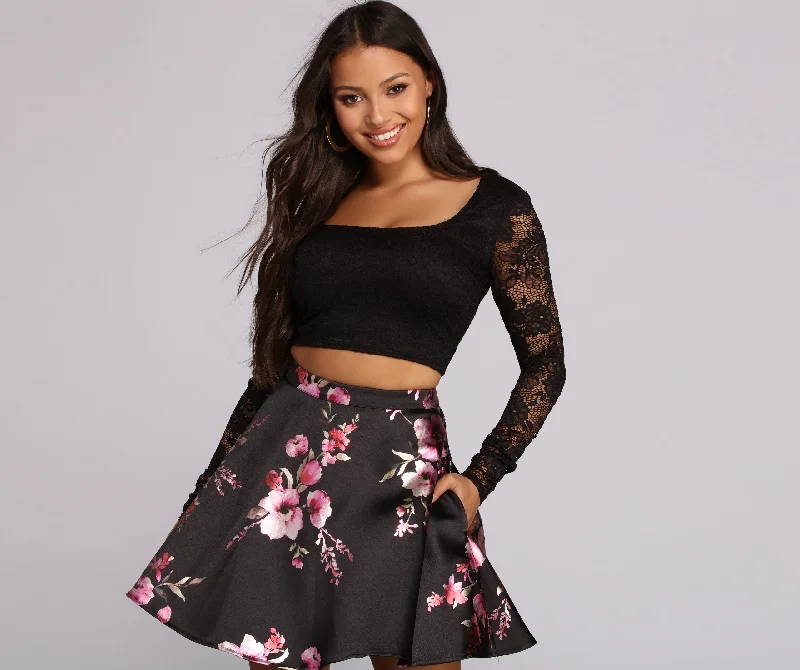 Cotton mini dresses for a comfortable everyday option Riley Lace Floral Two Piece Dress Cotton mini dresses for a comfortable everyday option Riley Lace Floral Two Piece Dress