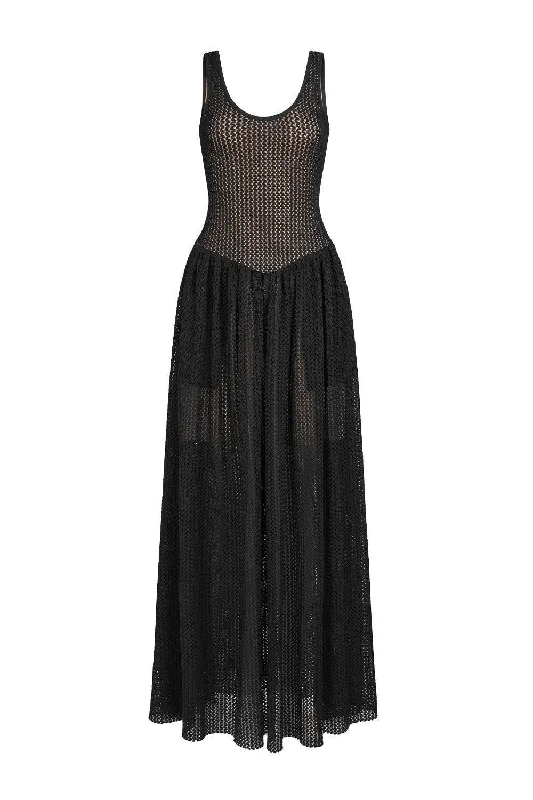 Short - Sleeve Casual Dresses with Printed Graphics Hartman A-line Scoop Neck Mesh Lace Floor Length Dress Short - Sleeve Casual Dresses with Printed Graphics Hartman A-line Scoop Neck Mesh Lace Floor Length Dress