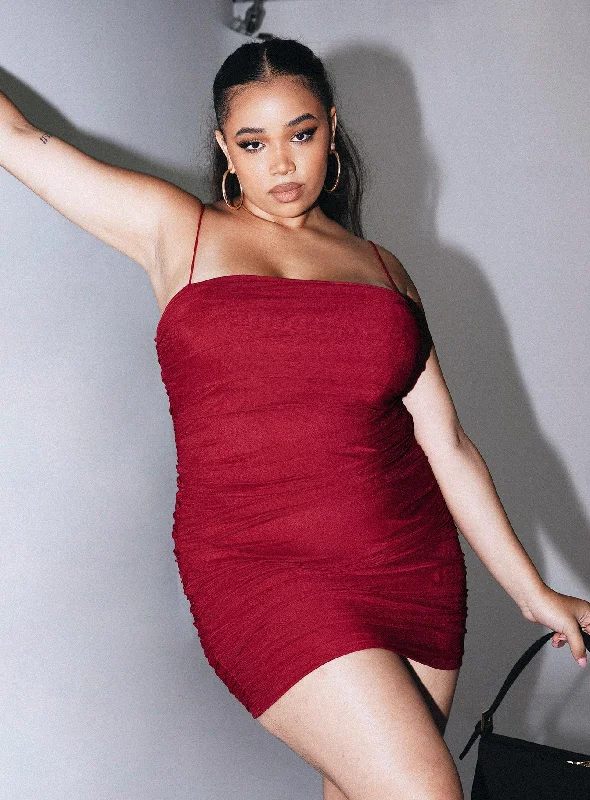 Mini dresses with asymmetric hems for a fashion - forward look Tara Mini Dress Red Curve Mini dresses with asymmetric hems for a fashion - forward look Tara Mini Dress Red Curve
