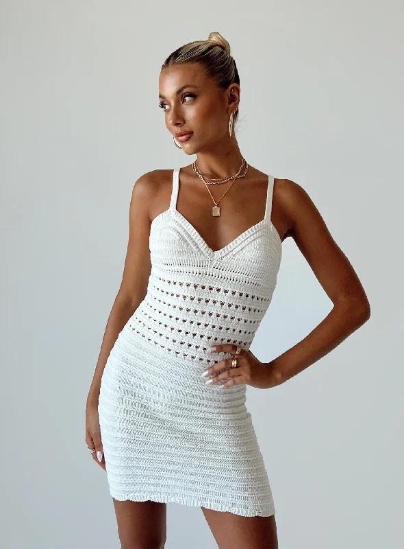 Mini dresses with ruched bodices for a feminine touch Finn Mini Dress White