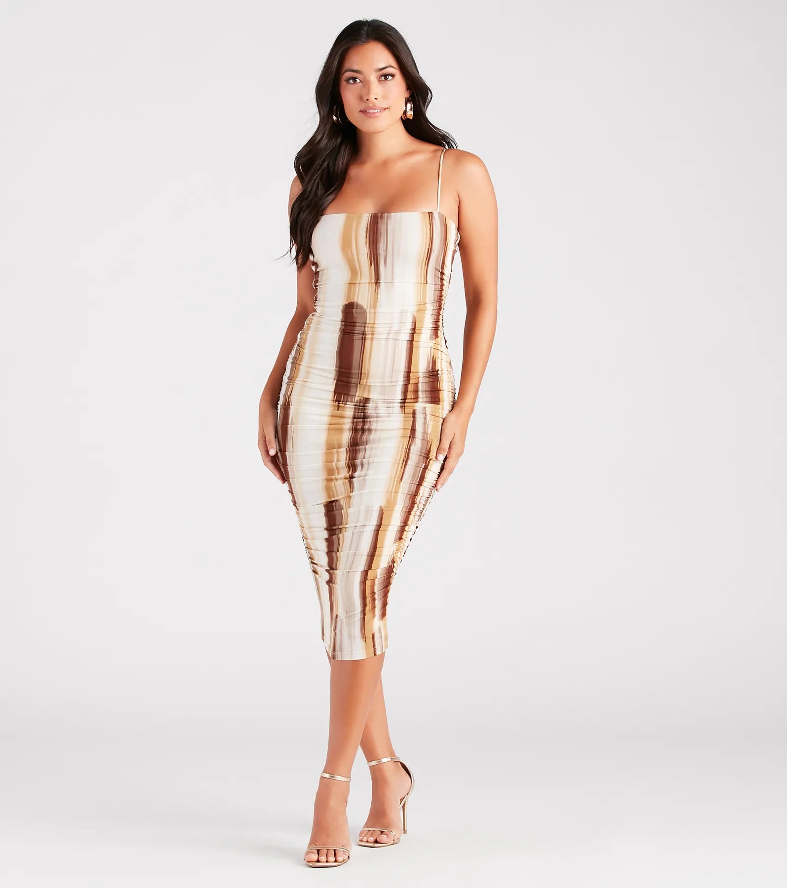 Dry - Clean - Only Casual Dresses for Delicate Fabrics​ Leave An Impression Abstract Midi Dress