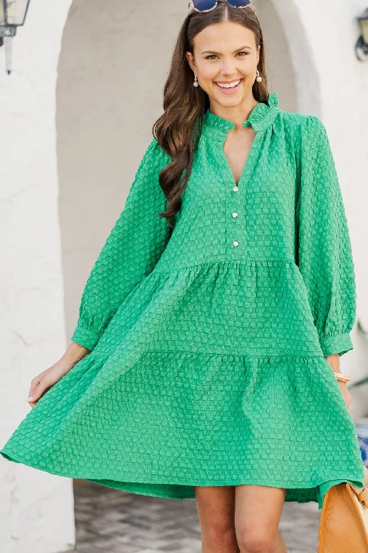 Maxi Casual Dresses for a Relaxed Look​ All Up To You Green Textured Dress