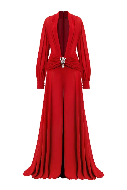 Short - Sleeve Casual Dresses with Printed Graphics Reyna A-line Bishop Sleeved Chiffon Floor Length Dress Short - Sleeve Casual Dresses with Printed Graphics Reyna A-line Bishop Sleeved Chiffon Floor Length Dress