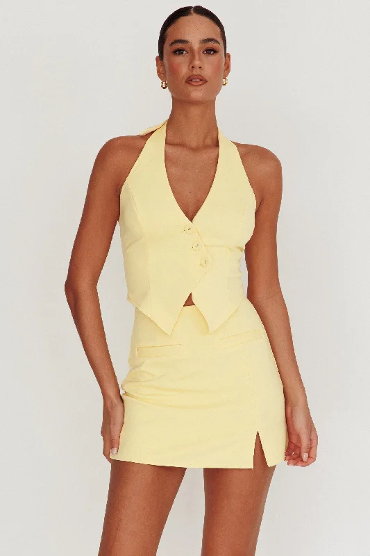 Toddler Casual Dresses in Soft Fabrics​ Tammi Fitted A-Line Mini Skirt Lemon