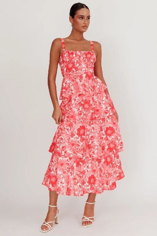 Denim Casual Dresses for a Casual and Durable Option Provence Bloom Tiered Floral Maxi Dress Pink Denim Casual Dresses for a Casual and Durable Option Provence Bloom Tiered Floral Maxi Dress Pink