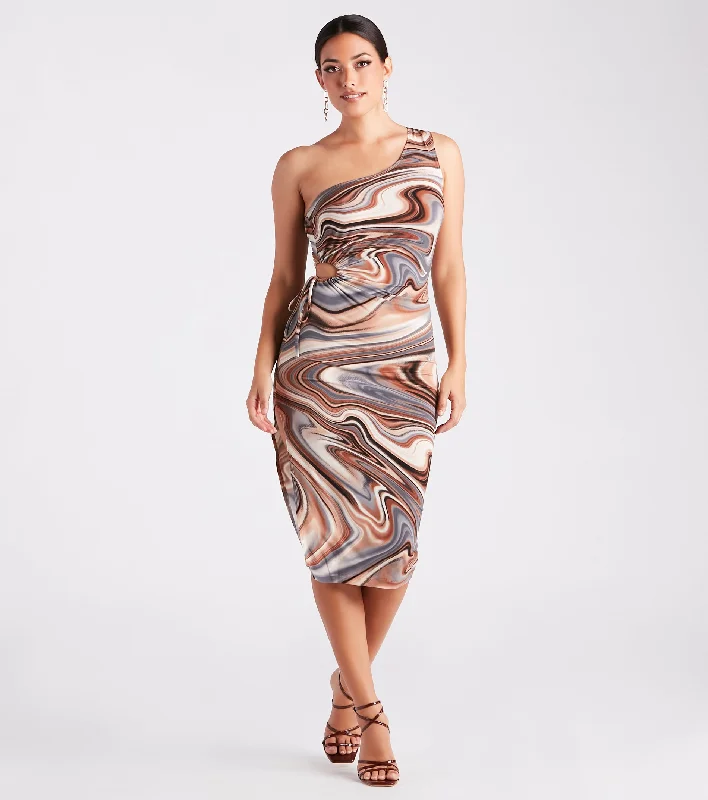 Concert - Wear Casual Dresses with a Fun Style Looking Marvelous One Shoulder Midi Dress Concert - Wear Casual Dresses with a Fun Style Looking Marvelous One Shoulder Midi Dress