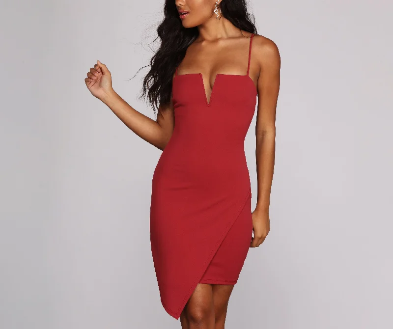 Mini dresses with high - low hems for a modern twist Straight To The Point Mini Dress
