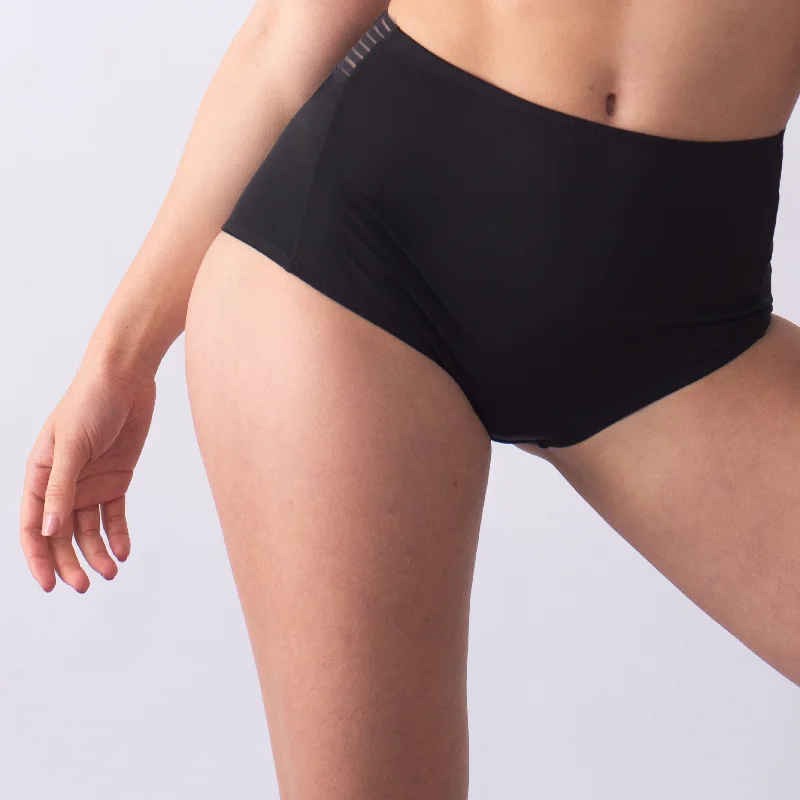 Women's seamless high - waisted briefs for tummy control AMBITION BLACK HI BRIEF