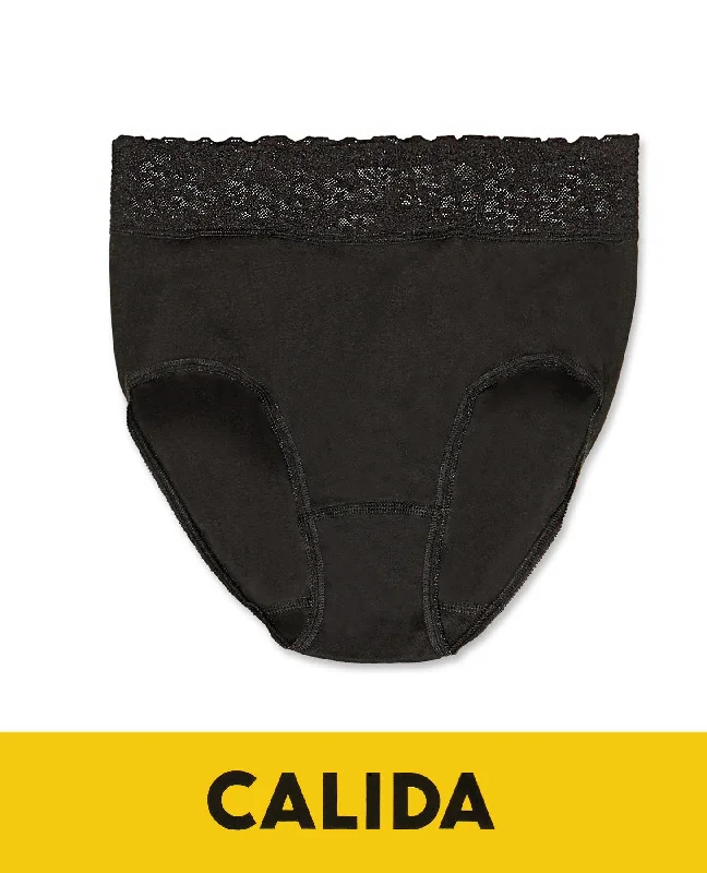 Women's cheeky briefs with a cut - out side Calida 23907 Lace Trim Brief Panty