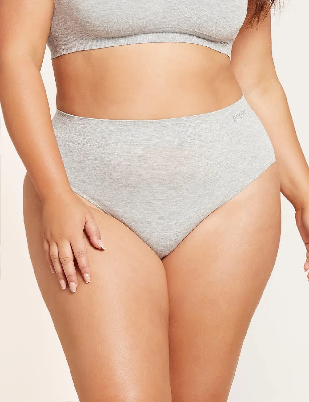 Women's nylon - reinforced briefs for durability Full Briefs - Light Grey Marl