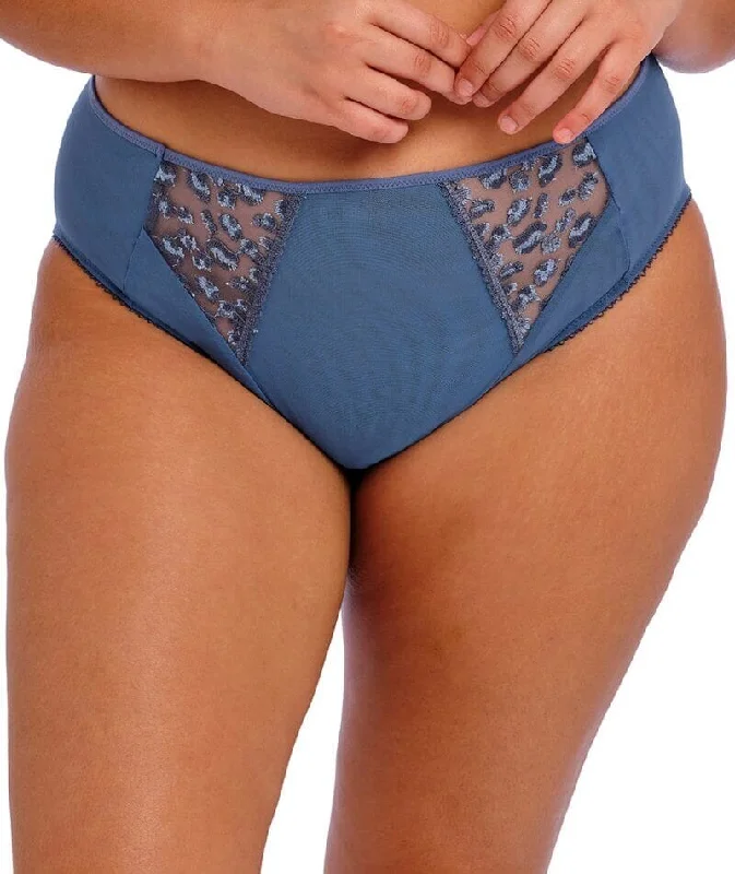 Women's cotton briefs for everyday comfort Namrah High Leg Brief In Stonewash- Elomi Women's cotton briefs for everyday comfort Namrah High Leg Brief In Stonewash- Elomi