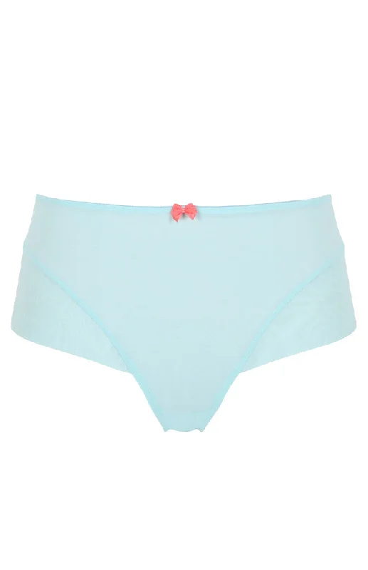 Women's mesh - paneled briefs for a sexy look Tango Essence Deep Brief In Aqua & Coral - Panache Women's mesh - paneled briefs for a sexy look Tango Essence Deep Brief In Aqua & Coral - Panache