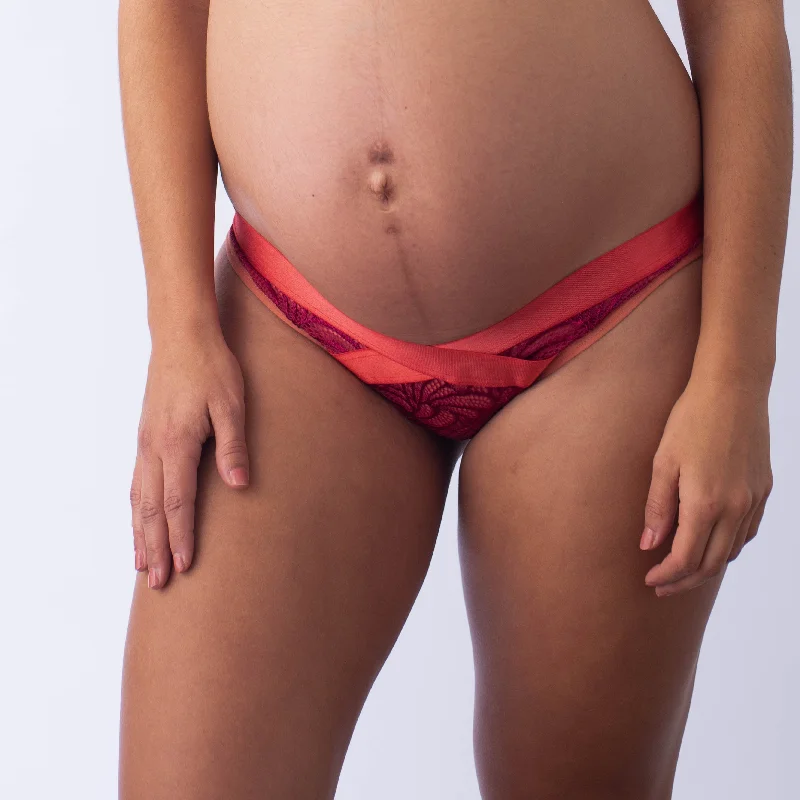 Women's cotton briefs for everyday comfort WARRIOR SANGRIA LOW-CUT BIKINI BRIEF