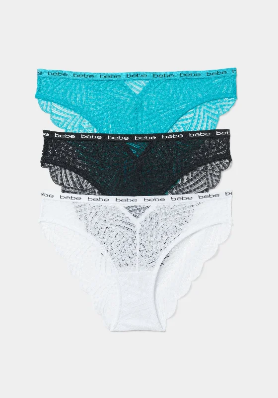 Luxury Lingerie for Special Occasions  Three Pack Lace High Cut Panty Set