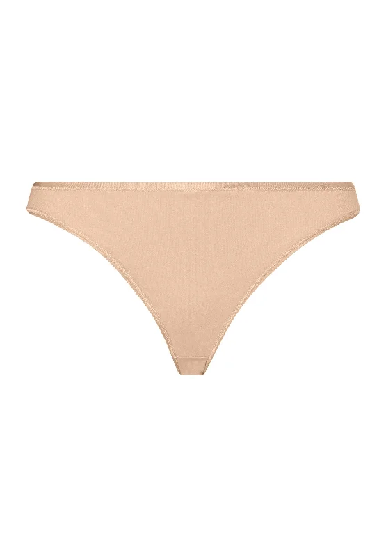 lace boyshort panties for women with a feminine look Cotton Seamless Bikini | Beige 71624-274