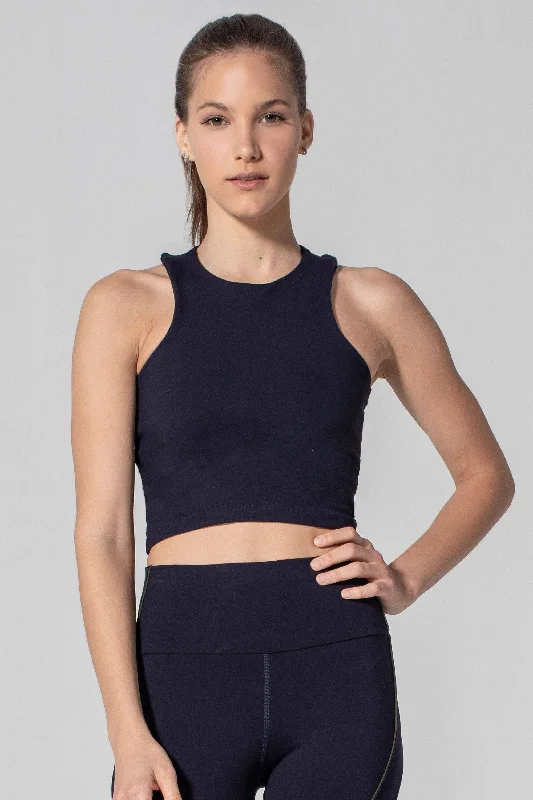 Swim - skirt bikini briefs for added coverage​ 925 Fit Women's Crop Up Cropped Sports Bra Top - Black