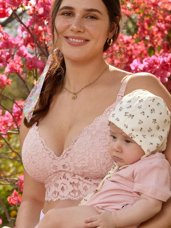 new mom's first women nursing bra More Coverage Lace Nursing Bralette