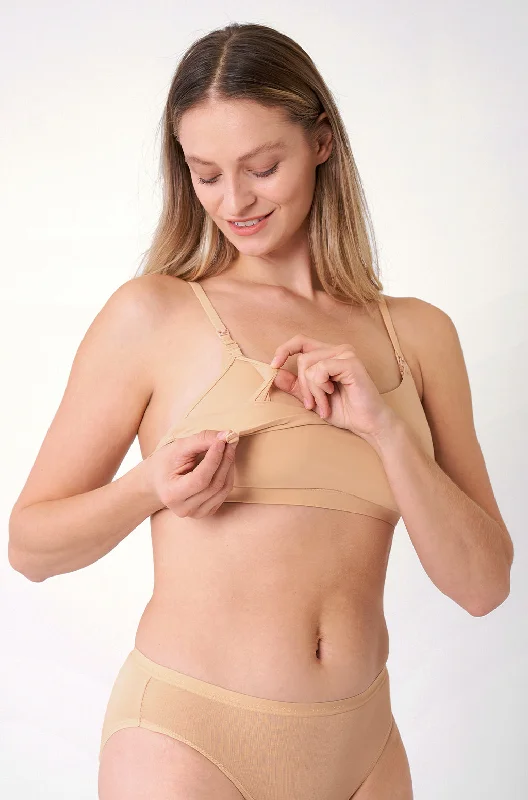 organic cotton women nursing bra All-In-One Pumping Bra