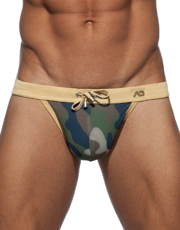 Retro - style bikini briefs from the 80s​ Addicted Camo Swim Bikini ADS188