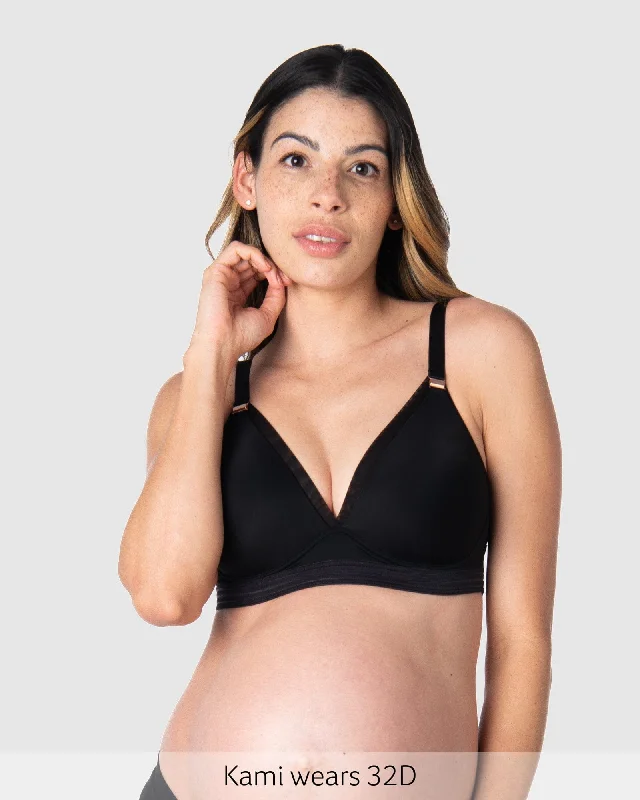 eco - friendly material women nursing bra Ambition T-Shirt Nursing Bra - Black