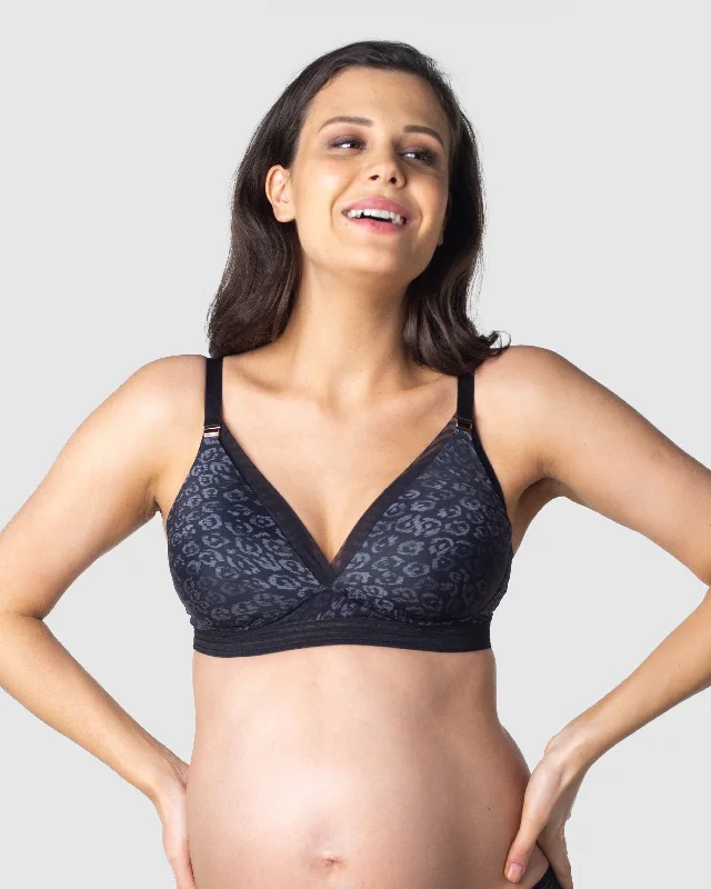 padded moisture wicking women nursing bra Ambition T-Shirt Nursing Bra - Onyx