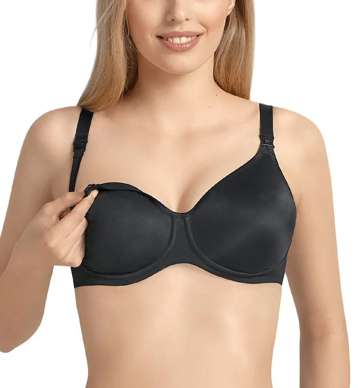 nursing bra for working moms Anita Non-Padded Seamless Nursing Underwire Bra (5068) - Black nursing bra for working moms Anita Non-Padded Seamless Nursing Underwire Bra (5068) - Black
