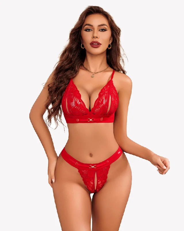solid color women bra and panty sets in bright hues Floral Lace Bra and Panty Sets